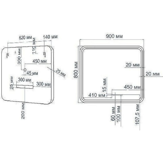 Зеркало Art&Max Latina Led 90 см AM-Lat-900-800-DS-F - фото 5