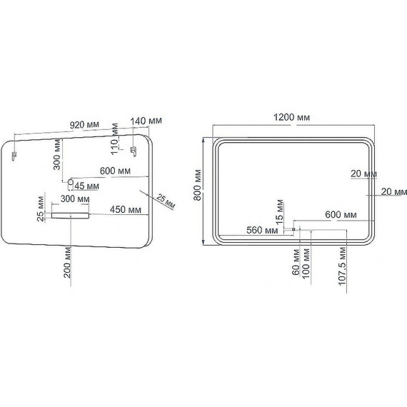 Зеркало Art&Max Latina Led 120 см AM-Lat-1200-800-DS-F - фото 5