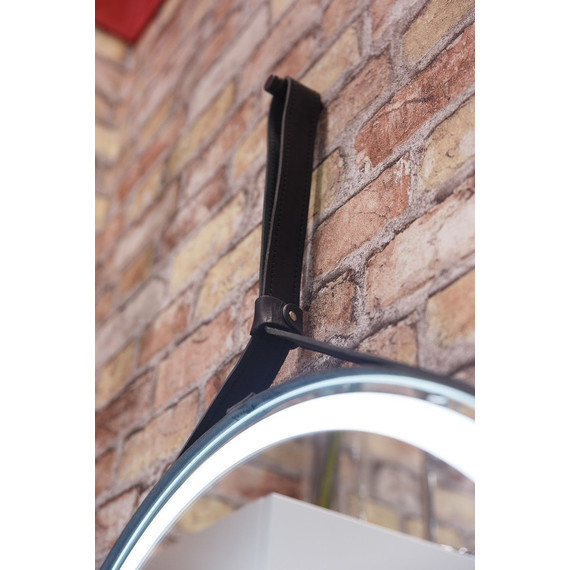 Зеркало Art&Max Milan Led 100 см AM-Mil-1000-DS-F-Nero, черный ремень - фото 10