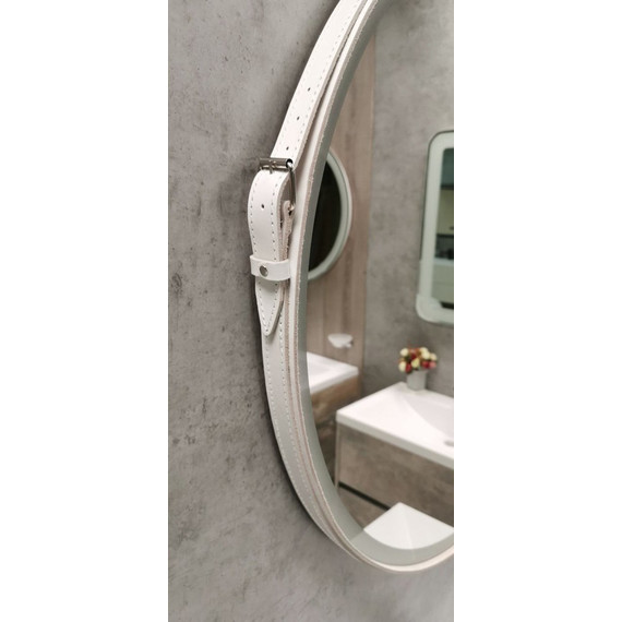 Зеркало Art&Max Milan Led 80 см AM-Mil-800-DS-F, белый ремень - фото 8