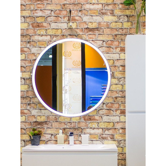 Зеркало Art&Max Milan Led 100 см AM-Mil-1000-DS-F, белый ремень - фото 5