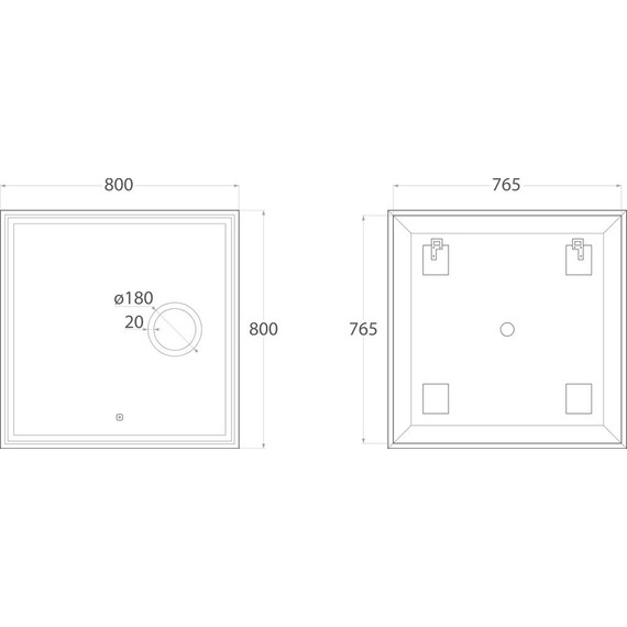 Зеркало Art&Max Monza Led 80 см AM-Mon-800-800-DS-F - фото 4