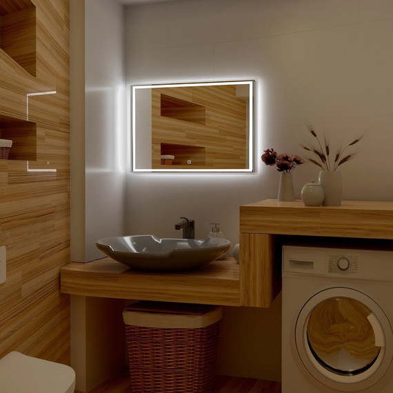 Зеркало Art&Max Monza Led 90 см AM-Mon-900-800-DS-F - фото 2