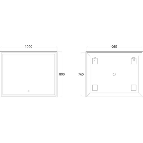 Зеркало Art&Max Monza Led 100 см AM-Mon-1000-800-DS-F - фото 4