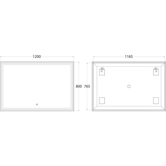 Зеркало Art&Max Monza Led 120 см AM-Mon-1200-800-DS-F - фото 5