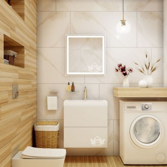 Зеркало Art&Max Monza Led 60 см AM-Mon-600-600-DS-F - фото 3