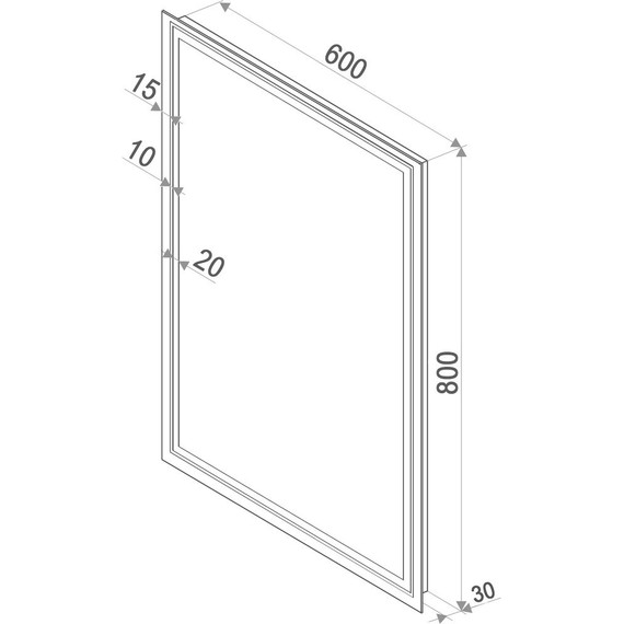 Зеркало Art&Max Monza Led 60 см AM-Mon-600-800-DS-F - фото 5