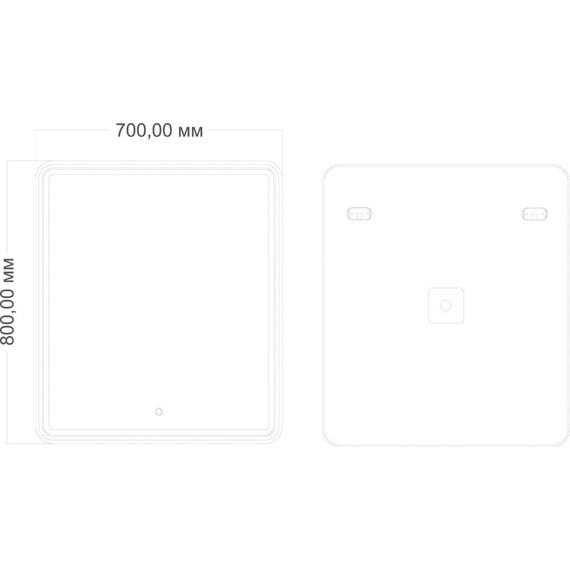 Зеркало Art&Max Tito Led 70 см AM-Tit-700-800-DS-F - фото 3