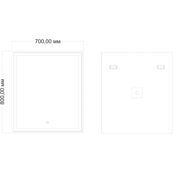 Зеркало Art&Max Zoe Led 70 см AM-Zoe-700-800-DS-F - фото 3