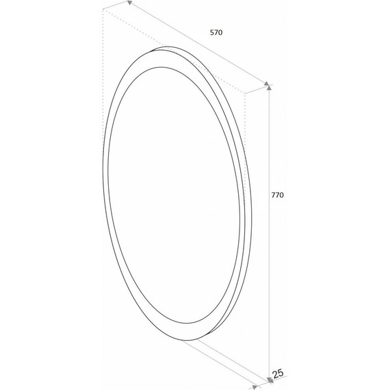 Зеркало Art&Max Ovale Led 57 см AM-Ova-570-770-DS-F-H - фото 6