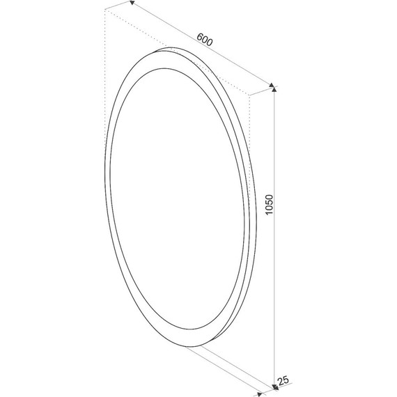 Зеркало Art&Max Ovale Led 60 см AM-Ova-600-1050-DS-F-H - фото 6