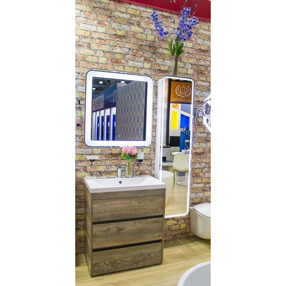 Пенал подвесной Art&Max Platino Led 40 см AM-Pla-400-1600-1D-R-L-DS-F, белый глянцевый - фото 7