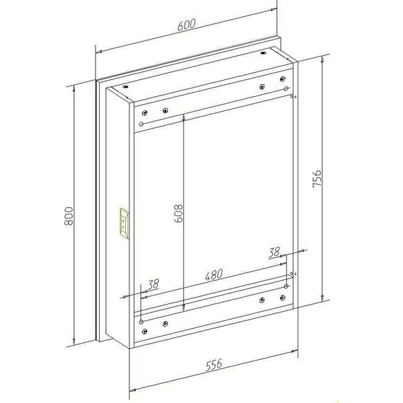 Зеркало-шкаф Art&Max Techno Led 60 см AM-Tec-600-800-1D-L-DS-F - фото 10
