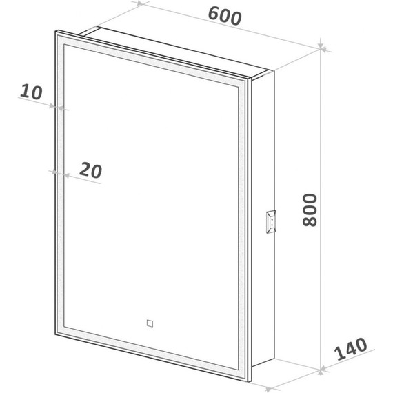 Зеркало-шкаф Art&Max Techno Led 60 см AM-Tec-600-800-1D-L-DS-F - фото 9