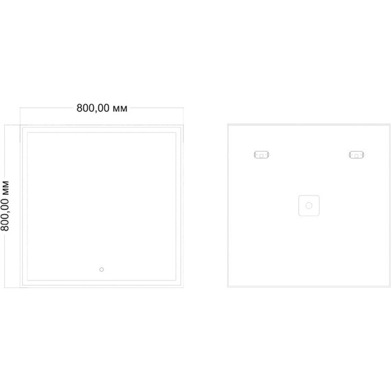 Зеркало Art&Max Zoe Led 80 см AM-Zoe-800-800-DS-F - фото 3