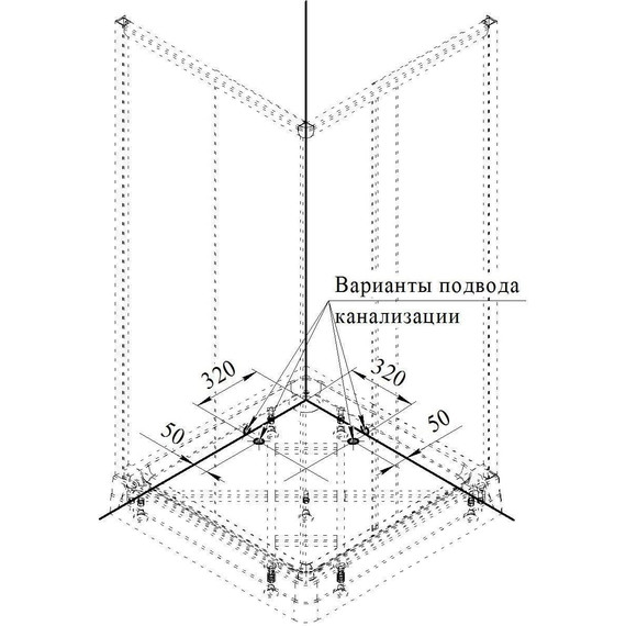 Душевое ограждение Радомир Дрим 110x110 см, белый/прозрачное - фото 5