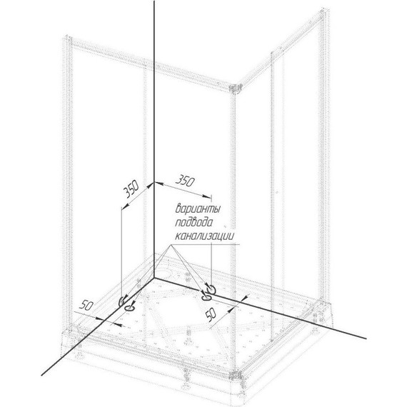 Душевое ограждение Радомир Дрим 110x90 см, белый/прозрачное - фото 5