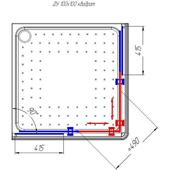 Душевое ограждение Радомир Дрим 100x100 см, белый/прозрачное - фото 3