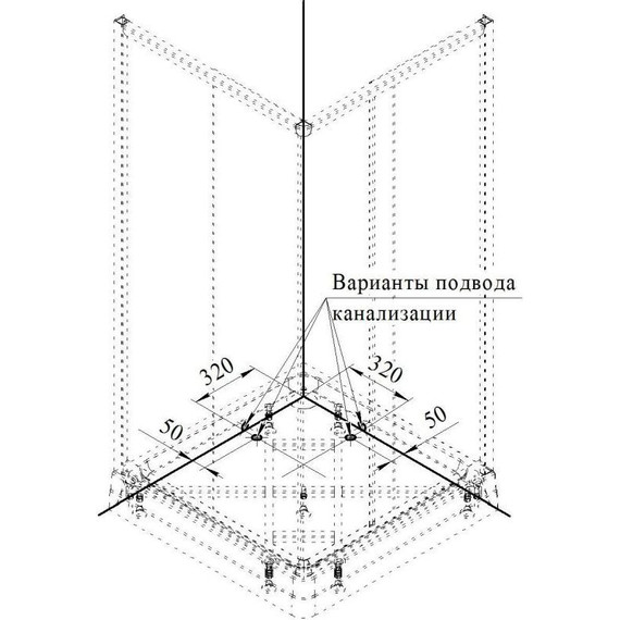 Душевое ограждение Радомир Дрим 100x100 см, белый/прозрачное - фото 5