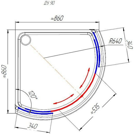 Душевое ограждение Радомир Найт 90x90 см, белый/матовое - фото 4