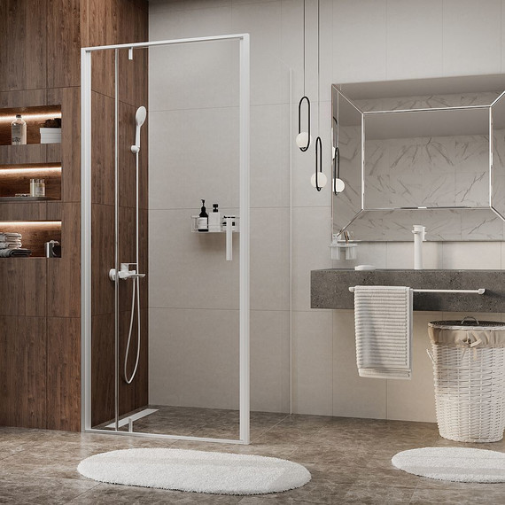 Душевое ограждение WasserKraft Neime 90х100 см 19P18, белый/прозрачное - фото 4