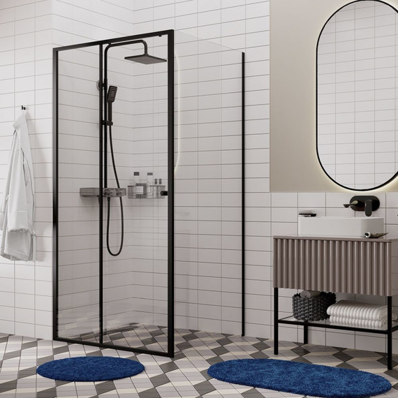 Душевое ограждение WasserKraft Dill 100х100 см 61S19, чёрный/прозрачное - фото, картинка 4 Душевое ограждение WasserKraft Dill 100х100 см 61S19, чёрный/прозрачное - фото 4