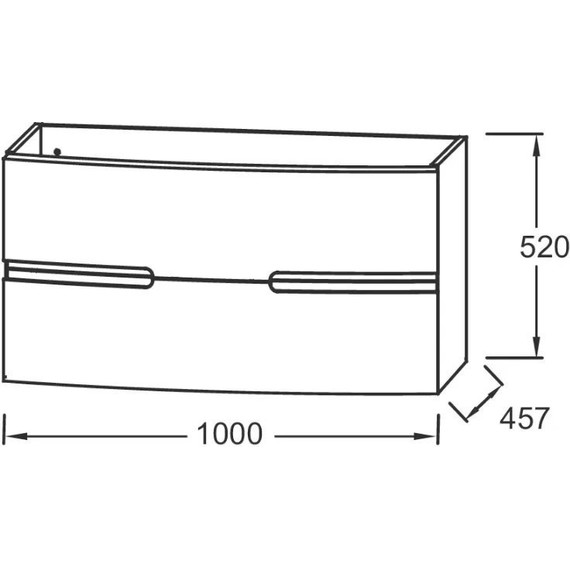 Тумба подвесная с раковиной Jacob Delafon Nona 100 см EB1889RU-G1C (стеклянная раковина) - фото 7