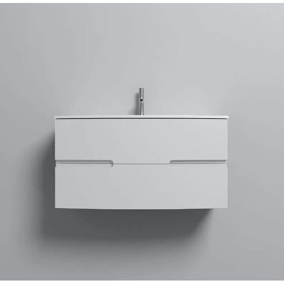 Тумба подвесная с раковиной Jacob Delafon Nona 100 см EB1889RU-G1C (стеклянная раковина) - фото 3