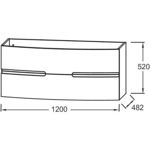 Тумба подвесная с раковиной Jacob Delafon Nona 120 см EB1890RU-G1C (стеклянная раковина) - фото 7