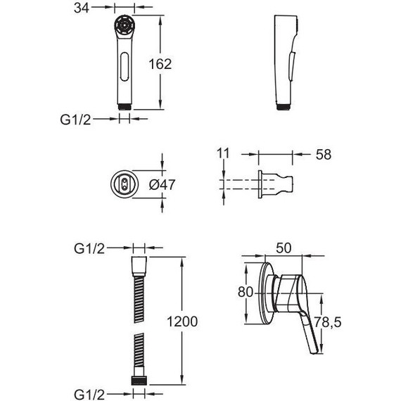 Набор для гигиенического душа Jacob Delafon Elate E24610-CP - фото 7