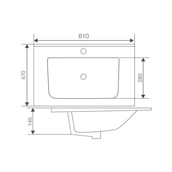 Тумба подвесная с раковиной Mirsant Ultra 80 см (раковина More 80), белый глянцевый - фото 7