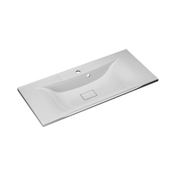 Тумба подвесная с раковиной Mirsant Ultra 80 см (раковина Premier 80), белый глянцевый - фото 2