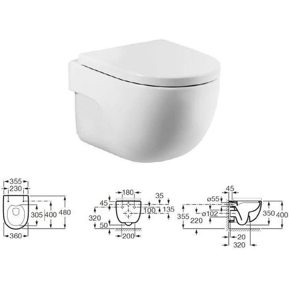 Инсталляция с подвесным унитазом Roca Meridian Rimless Pack 893104990 (без кнопки смыва) - фото, картинка 2 Инсталляция с подвесным унитазом Roca Meridian Rimless Pack 893104990 (без кнопки смыва) - фото 2