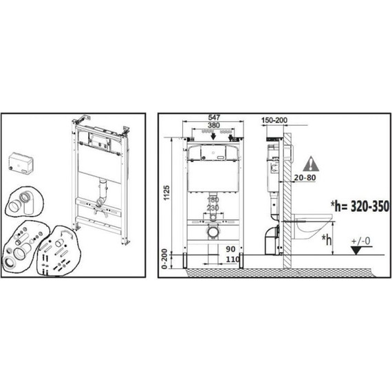 Инсталляция с подвесным унитазом Roca Meridian Rimless Pack 893104990 (без кнопки смыва) - фото, картинка 4 Инсталляция с подвесным унитазом Roca Meridian Rimless Pack 893104990 (без кнопки смыва) - фото 4