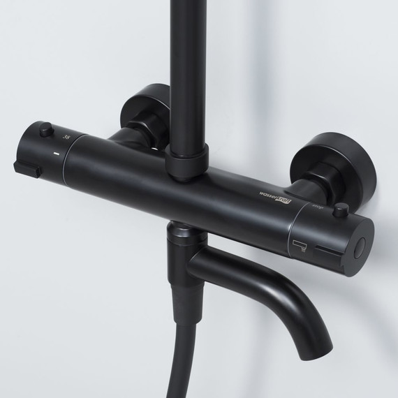 Душевая стойка с термостатом WasserKraft Thermo A28801, черный - фото 3