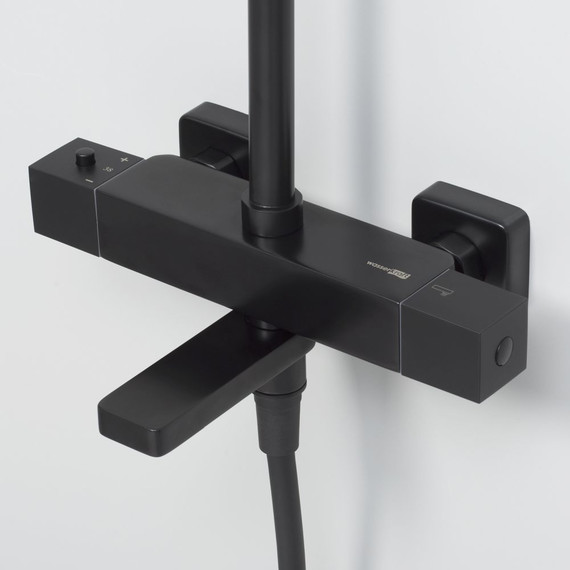 Душевая стойка с термостатом WasserKraft Thermo A29901, черный - фото, картинка 7 Душевая стойка с термостатом WasserKraft Thermo A29901, черный - фото 7