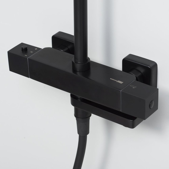 Душевая стойка с термостатом WasserKraft Thermo A29901, черный - фото, картинка 8 Душевая стойка с термостатом WasserKraft Thermo A29901, черный - фото 8