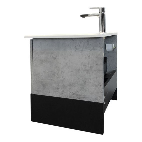 Тумба подвесная с раковиной Comforty Франкфурт 60 см (раковина 60E), бетон светлый - фото 8