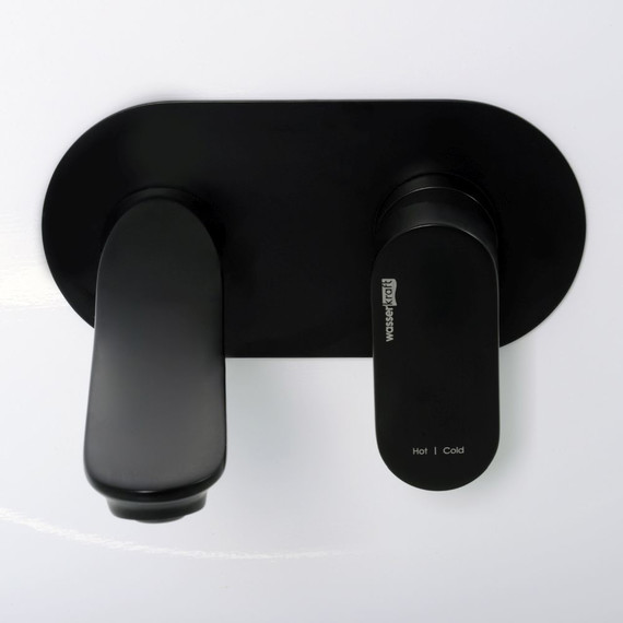 Смеситель для раковины настенный WasserKraft Elbe 7430, чёрный - фото, картинка 6 Смеситель для раковины настенный WasserKraft Elbe 7430, чёрный - фото 6