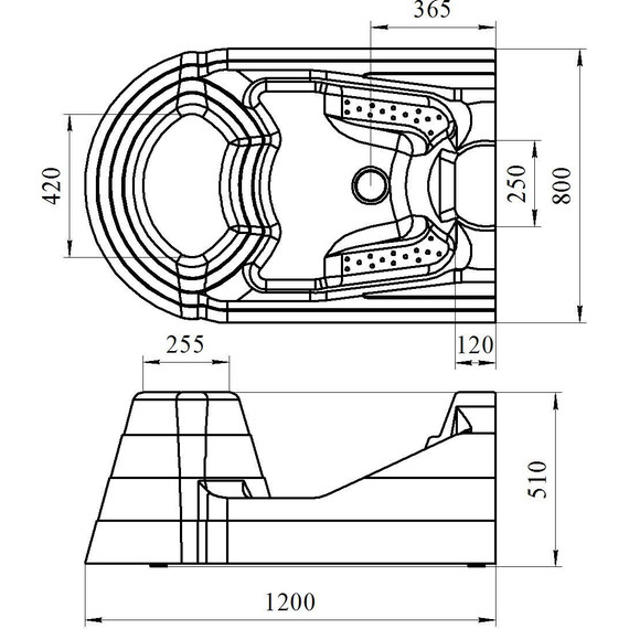 Ванна акриловая для омовения Радомир Вуду 120x80 см (в комплекте каркас и сифон) - фото, картинка 3 Ванна акриловая для омовения Радомир Вуду 120x80 см (в комплекте каркас и сифон) - фото 3