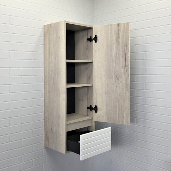 Пенал подвесной Comforty Страсбург 35 см, дуб дымчатый - фото 7