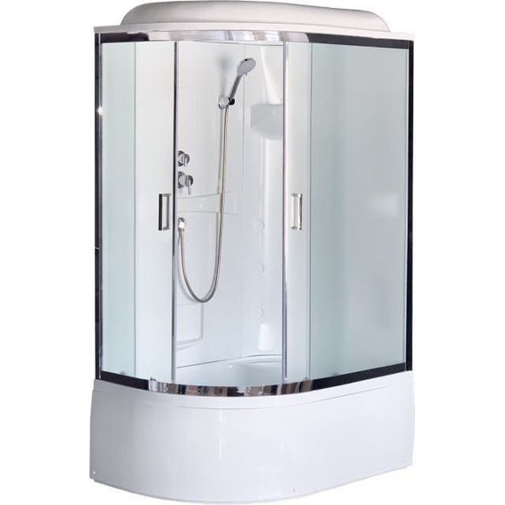 Душевая кабина Royal Bath 120x80 см R RB 8120BK1-M-CH, хром/матовое - фото 