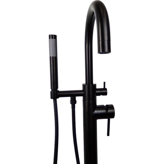 Смеситель для ванны Paini Cox 78PZ136LM, черный матовый - фото 3