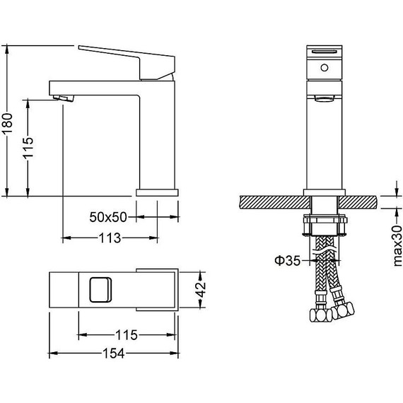 Смеситель для раковины Timo Briana 7161/03F, черный матовый - фото, картинка 4 Смеситель для раковины Timo Briana 7161/03F, черный матовый - фото 4