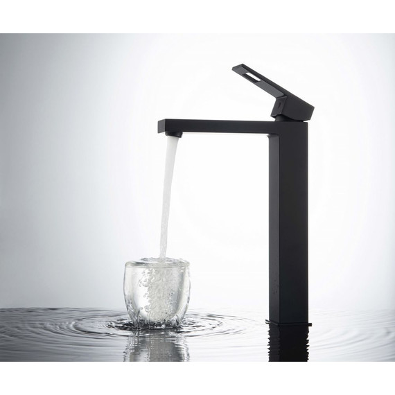 Смеситель для раковины высокий Timo Briana 7111/03F, черный матовый - фото 2