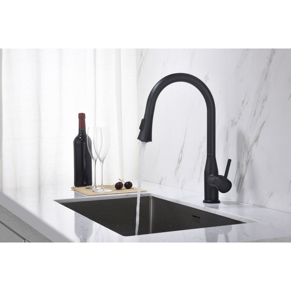 Смеситель для кухни Timo Saona 2336/03FL, черный матовый - фото 3