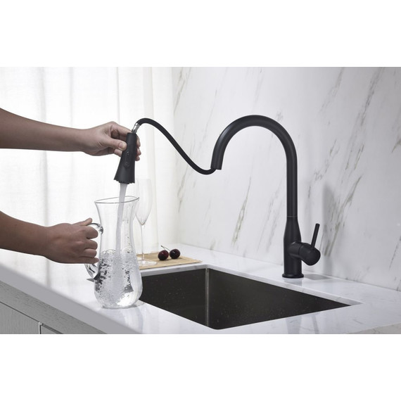 Смеситель для кухни Timo Saona 2336/03FL, черный матовый - фото 4