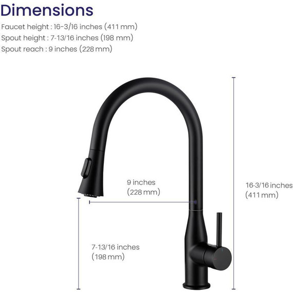 Смеситель для кухни Timo Saona 2336/03FL, черный матовый - фото 7