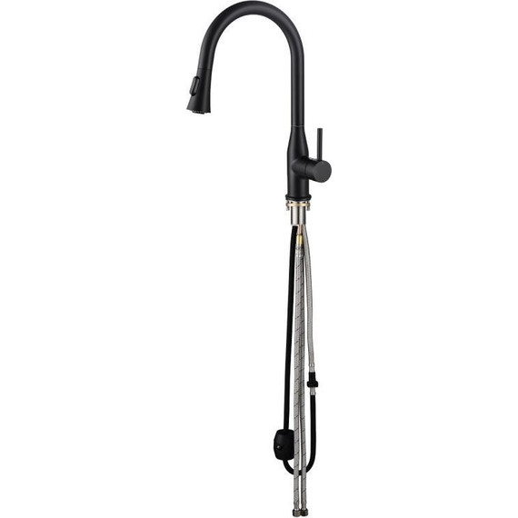 Смеситель для кухни Timo Saona 2336/03FL, черный матовый - фото 8