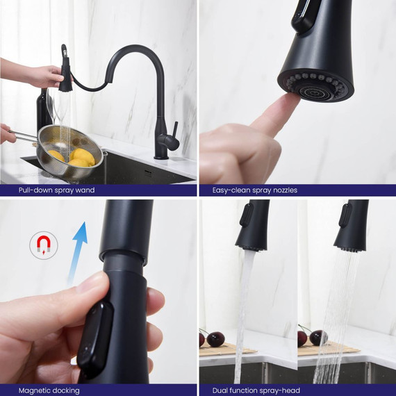 Смеситель для кухни Timo Saona 2336/03FL, черный матовый - фото 11